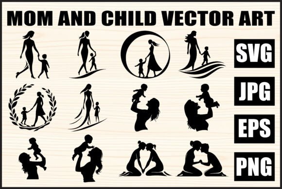 Mother and Baby Silhouette Vector Bundle: A Designer's Review
